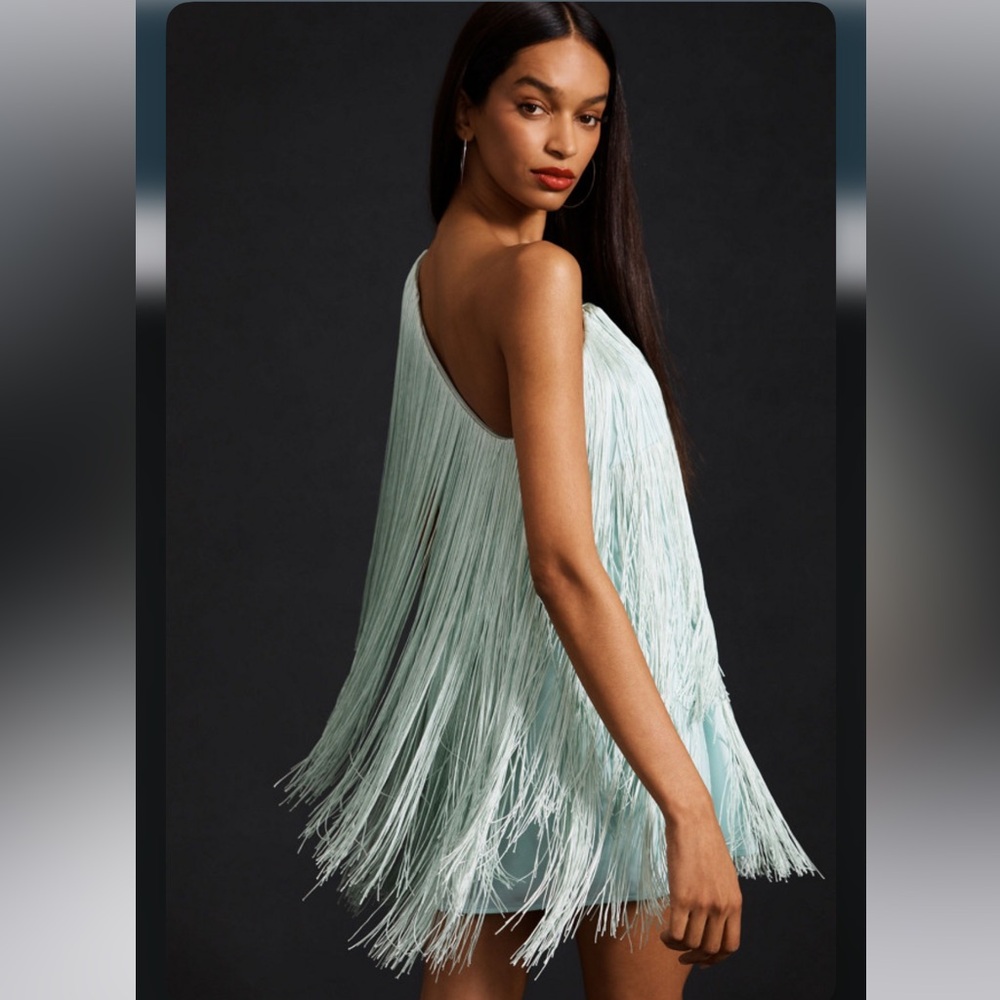 Hutch One shoulder fringe mini size small